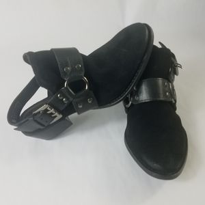 Splendid Black Slingback Suede Ankle Booties